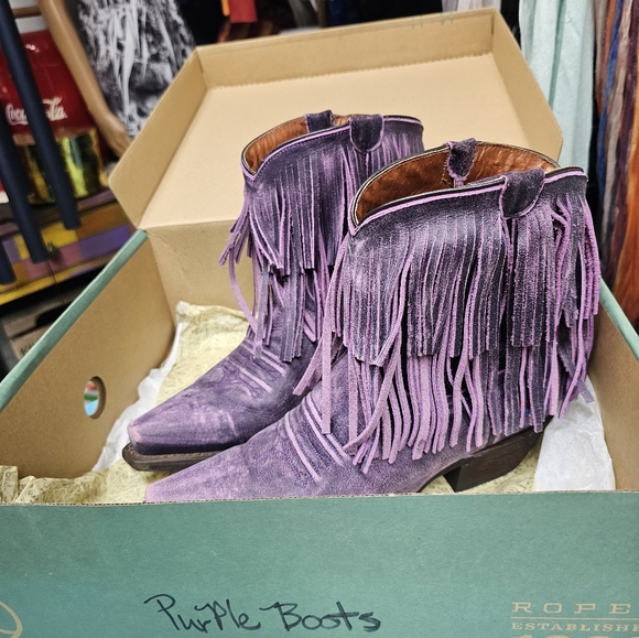 ROPER FRINGE BOOT- PURPLE 7.5 NEW - Picture 16 of 16